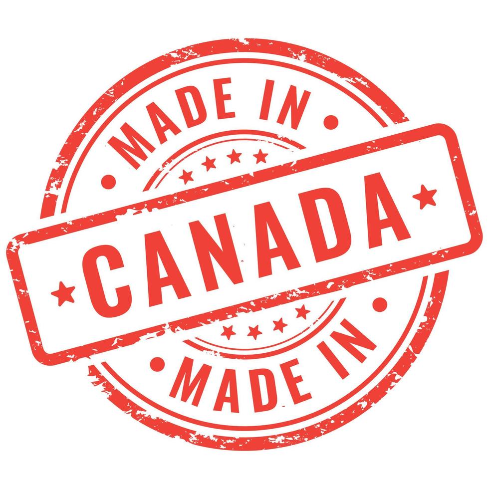 made in canada stamp vector