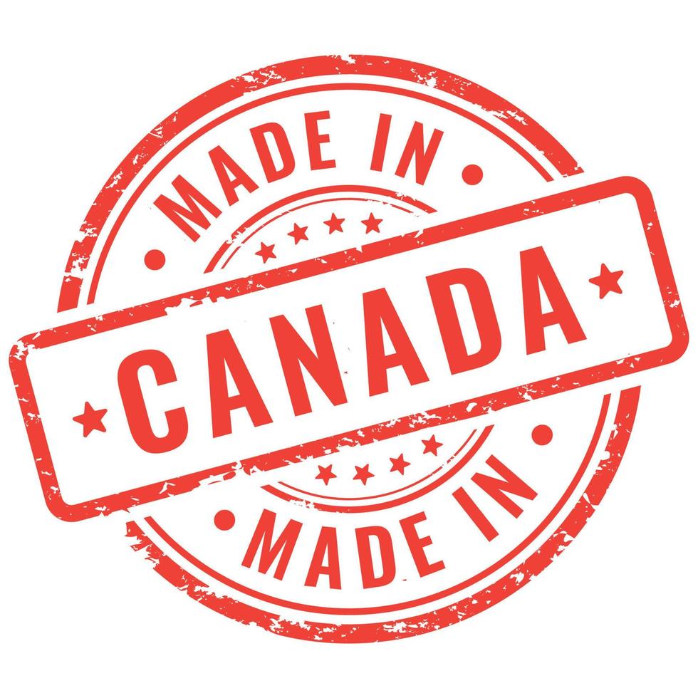 made in canada stamp vector