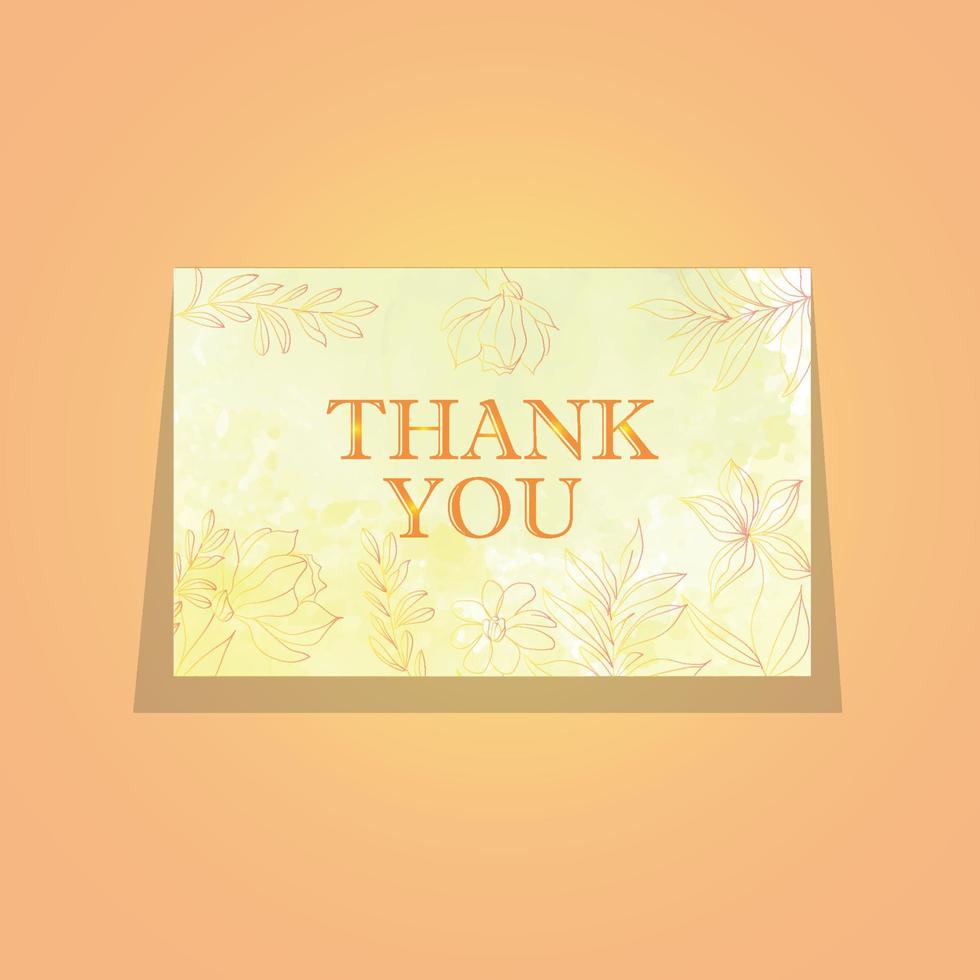 Hand Lettering Thank You Flowery Vector Free Vector