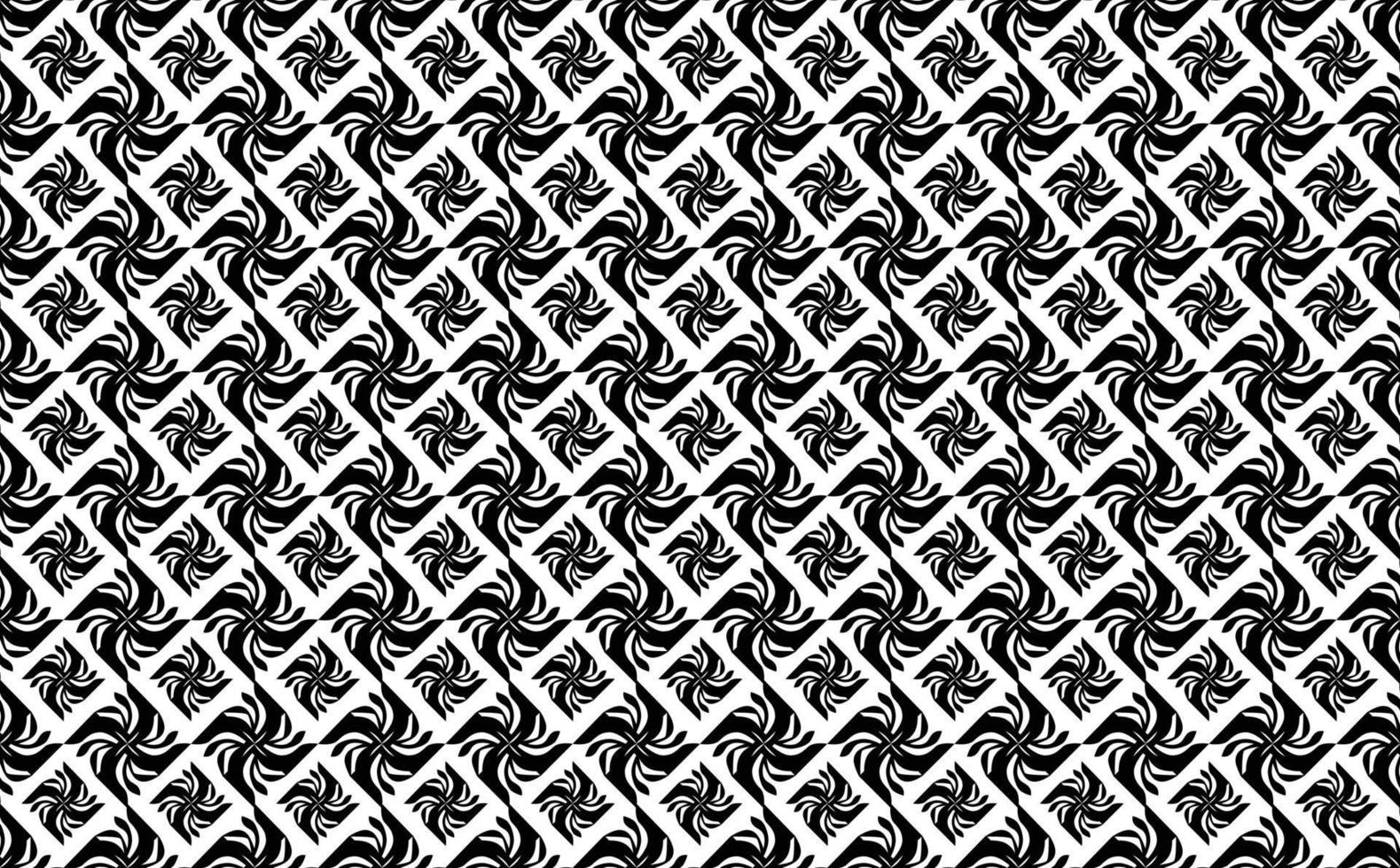 Flower rhombus seamless pattern. Artistic black and white pattern. Abstract background for wallpaper, banner, cover, fabric, brand identity, and backdrop. vector
