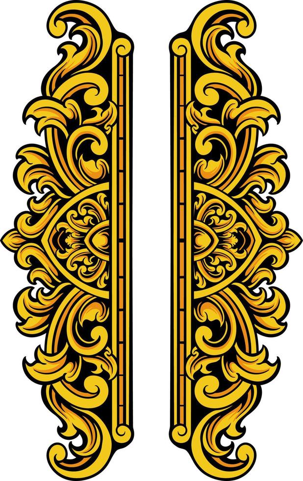 clásico grabado ornamento vector diseño para elementos, editable color