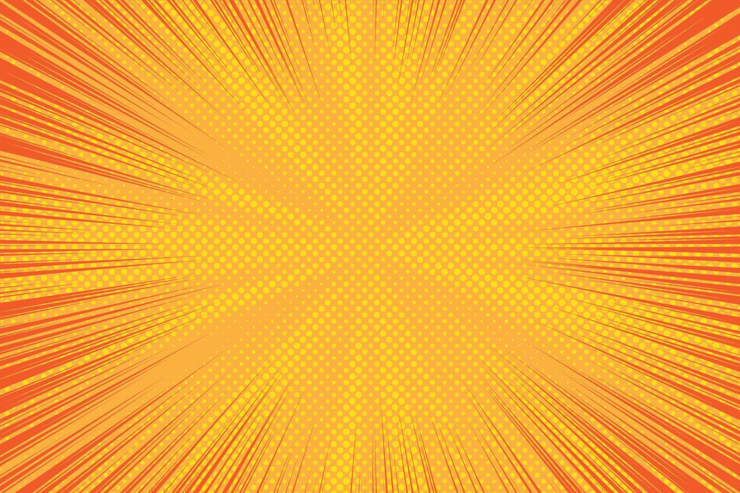 rayos de sol antecedentes vector ilustración. amarillo soleado rayos retro estrella ligero con medios tonos cómic resumen fondo de pantalla.