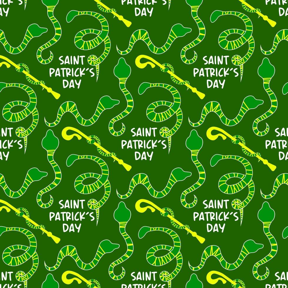 SAINT PATRICK S DAY seamless pattern with clover vector