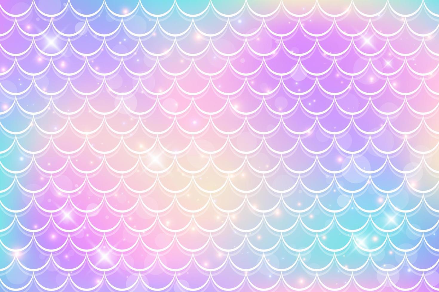 Mermaid holographic background with scale and stars. Iridescent glitter  fish tail pattern. Kawaii vector texture. 21856948 Vector Art at Vecteezy