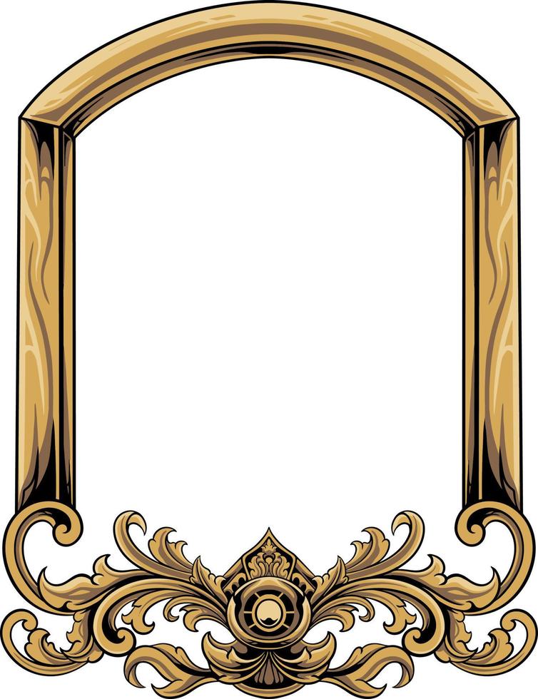 classic frame vector design for elements, editable color