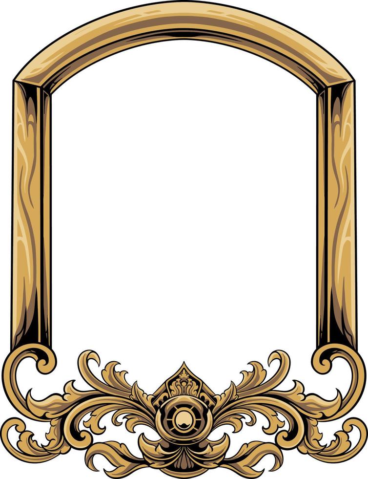 classic frame vector design for elements, editable color