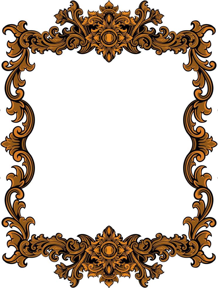 classic frame vector design for elements, editable color