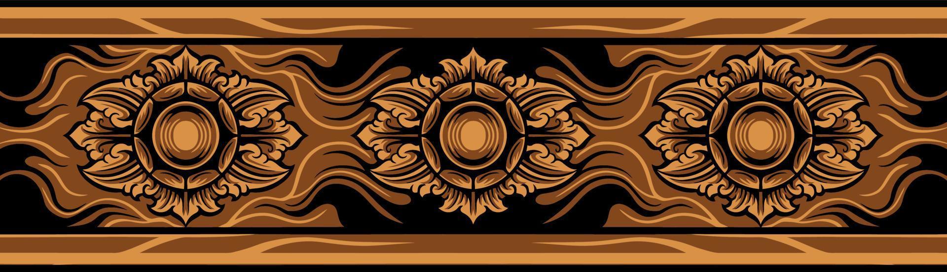 Classic ornament vector design for elements, editable color