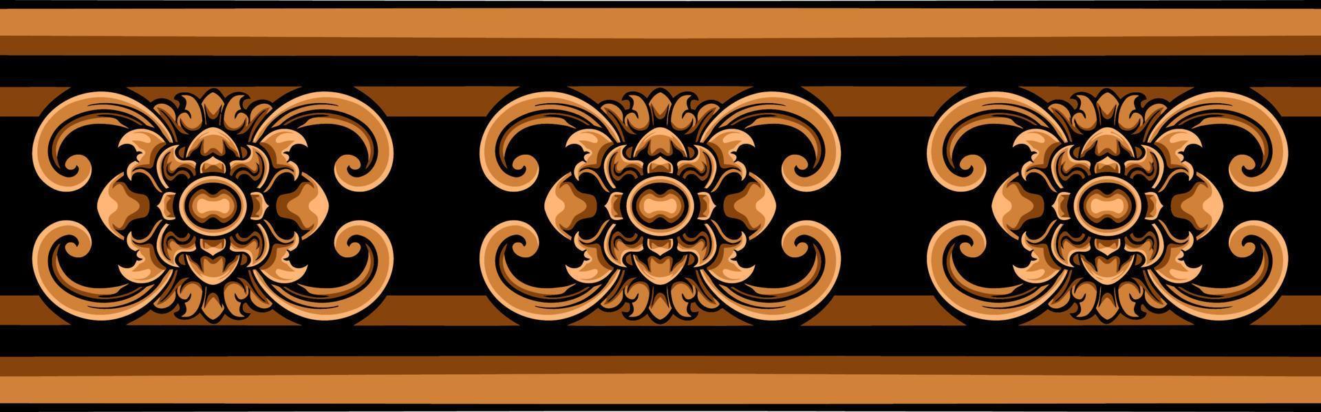 Classic ornament vector design for elements, editable color