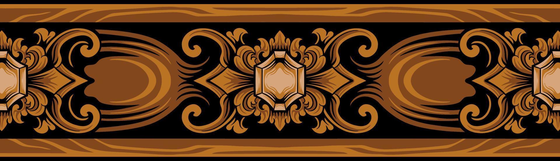 Classic ornament vector design for elements, editable color