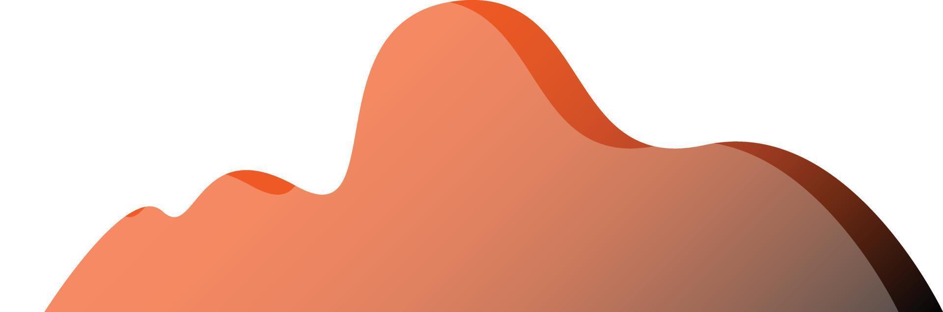 Hill Illustration Icon Gradient Orange vector