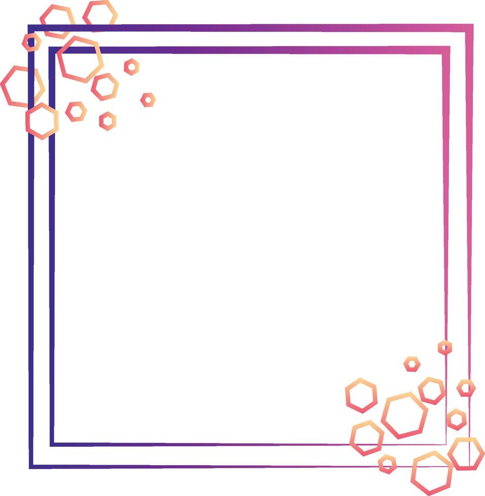 Purple Frame With Polygon Edges vector