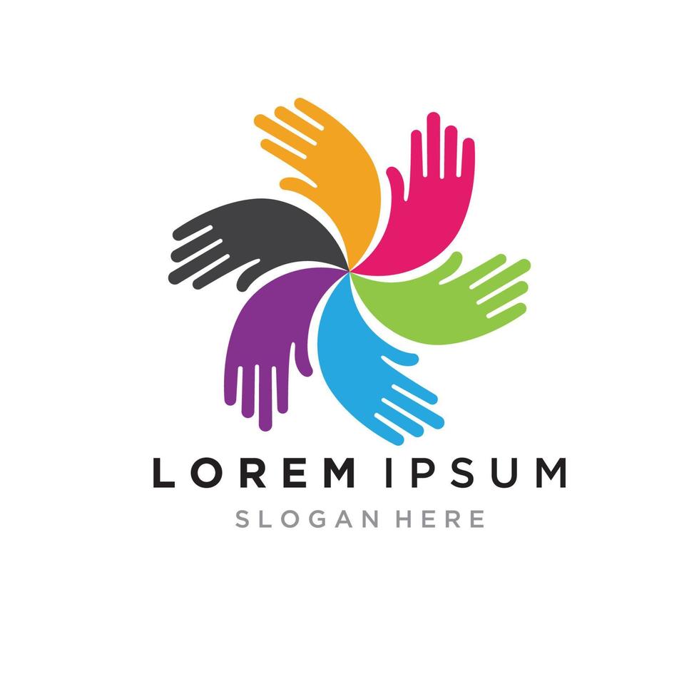 Hand care logo template vector design