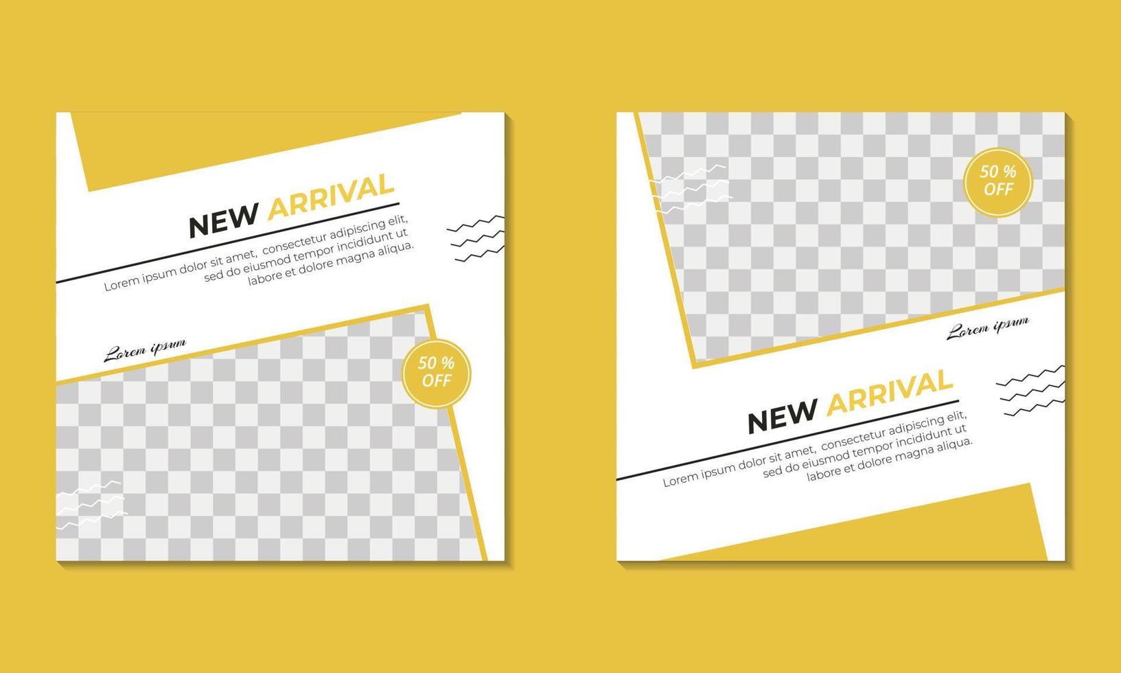 New Arrival Fashion Themed Social Media Post Template vector
