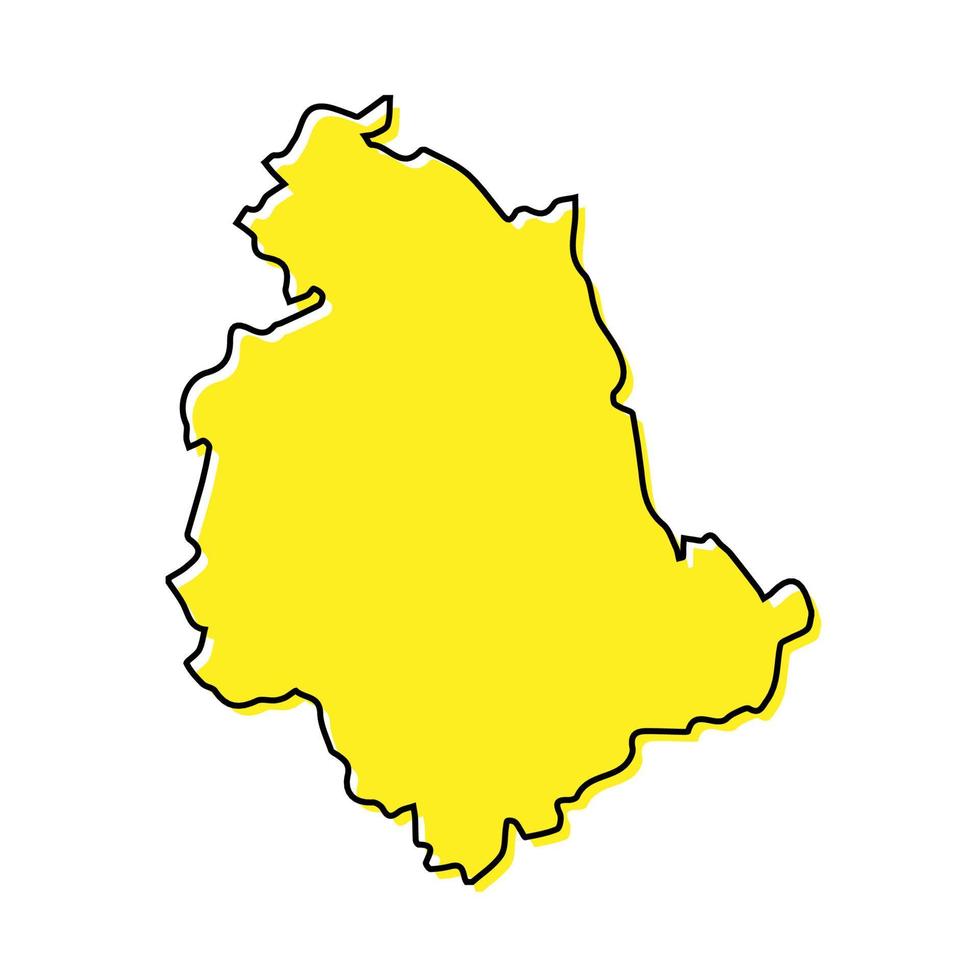 sencillo contorno mapa de umbria es un región de Italia vector