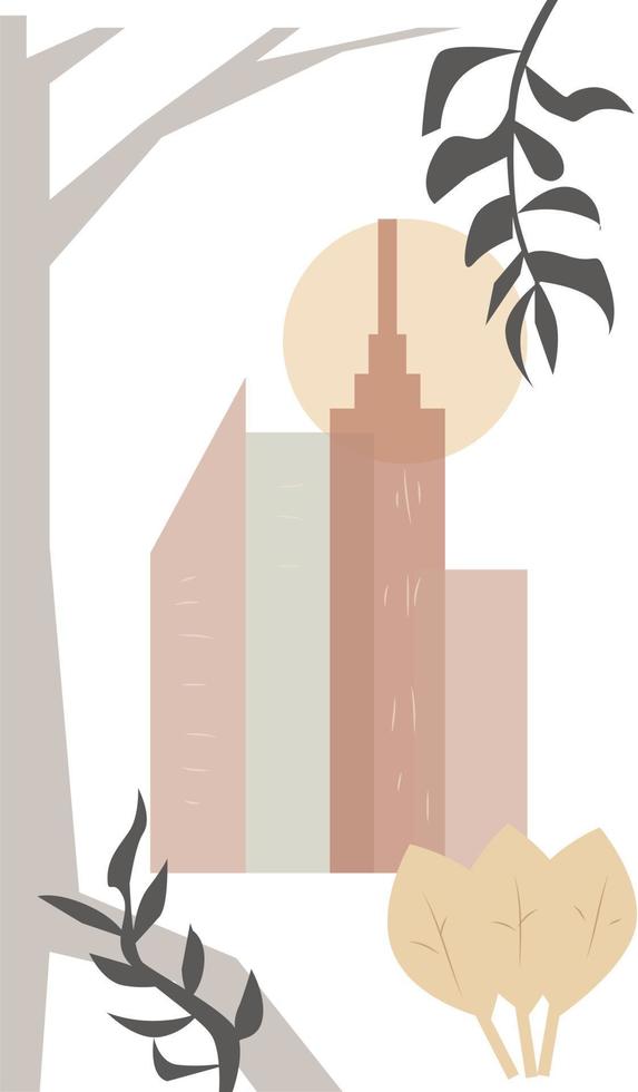 Minimalist City Background vector