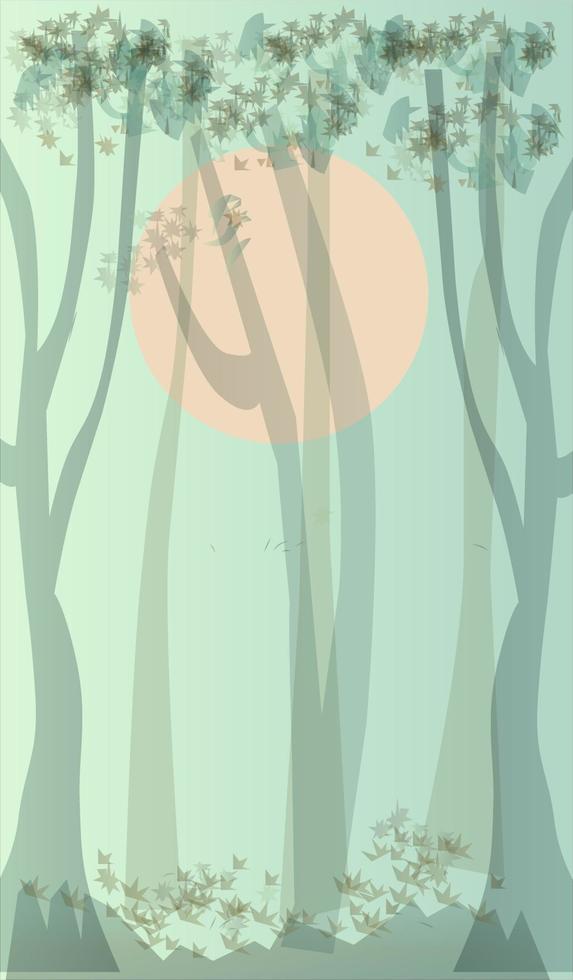 Minimalist Forest Background vector