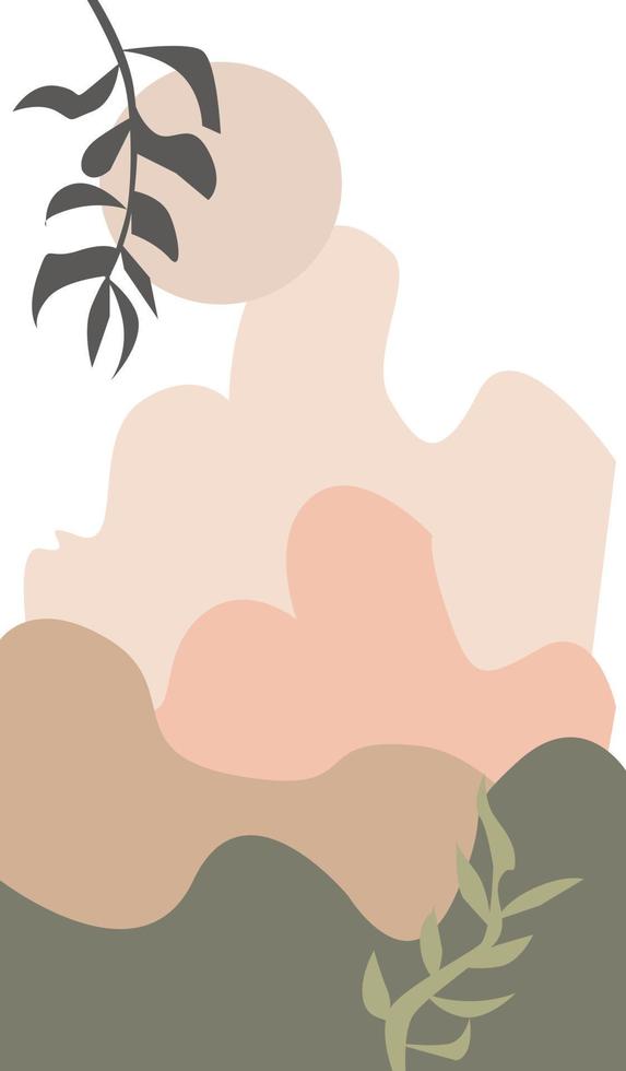 Minimalist Mountain Background vector