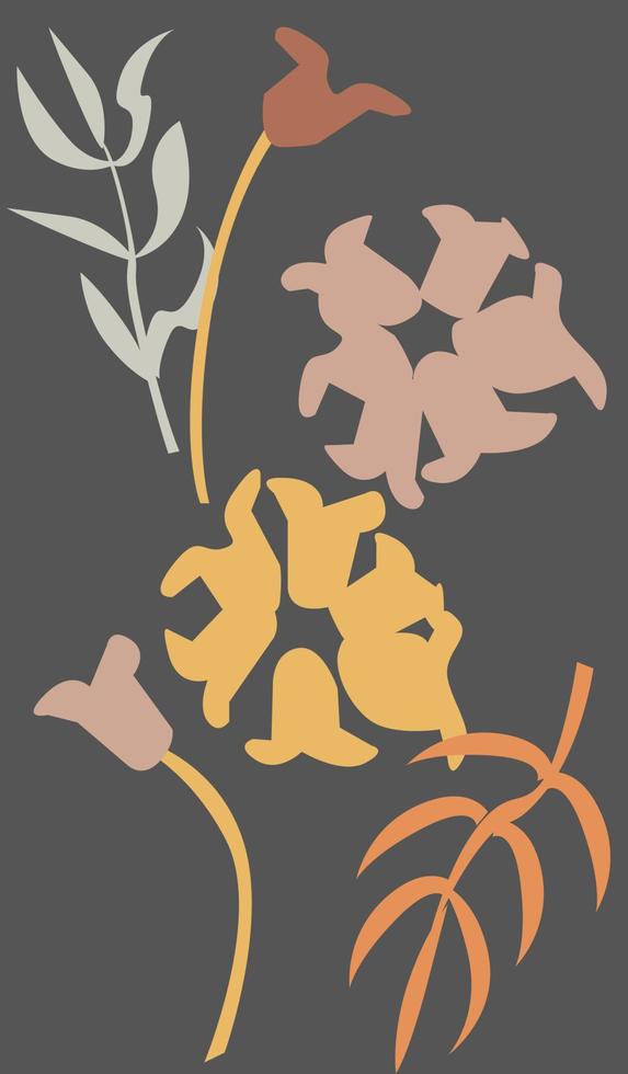 Minimalist Floral Background vector