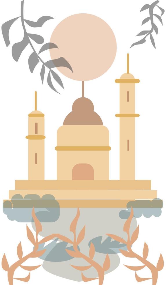 Minimalist Mosque Background vector