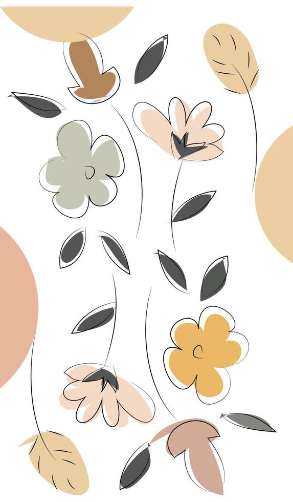Minimalist Floral Background vector
