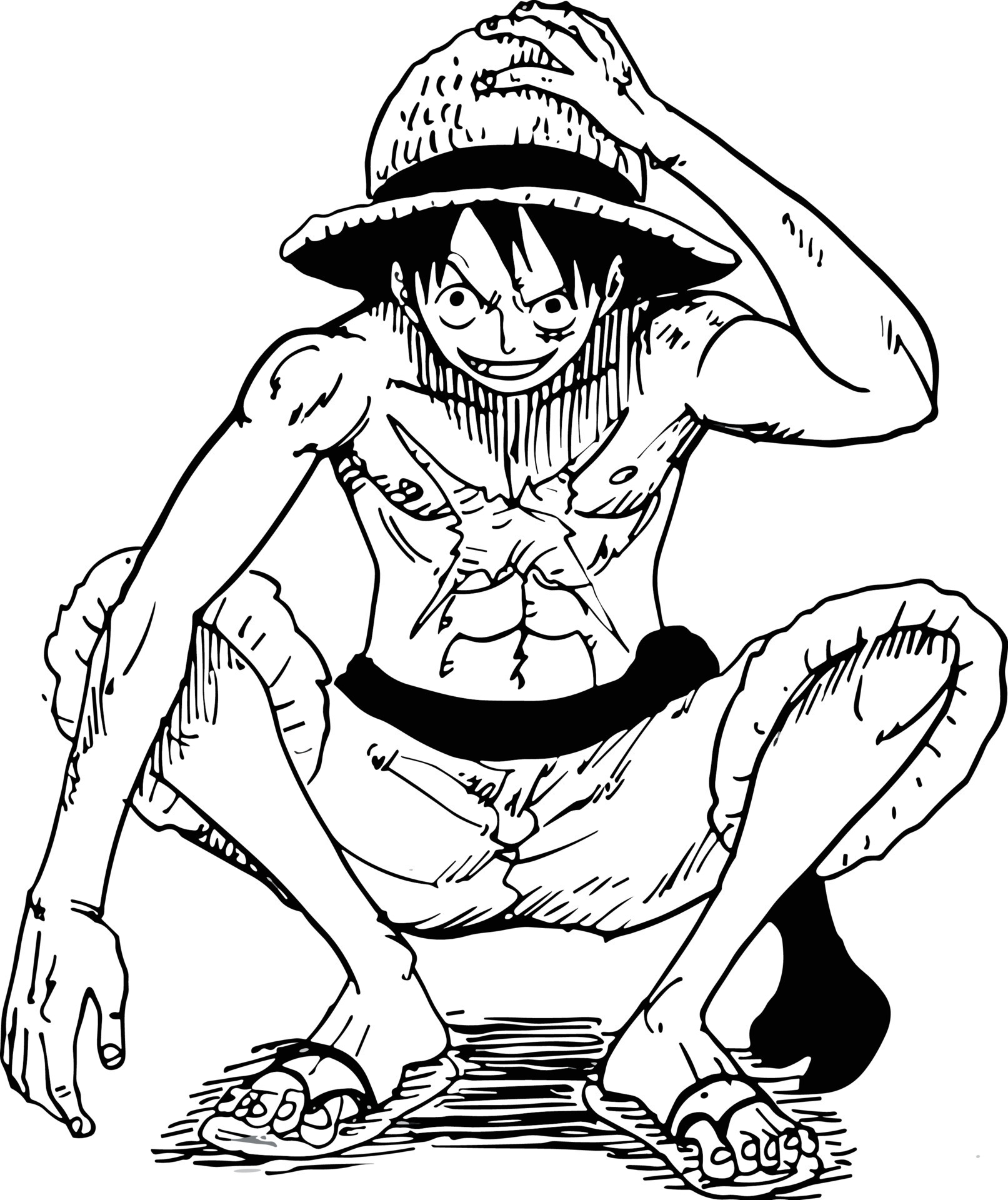 Como desenhar o LUFFY (One Piece) passo a passo, fácil e rápido 