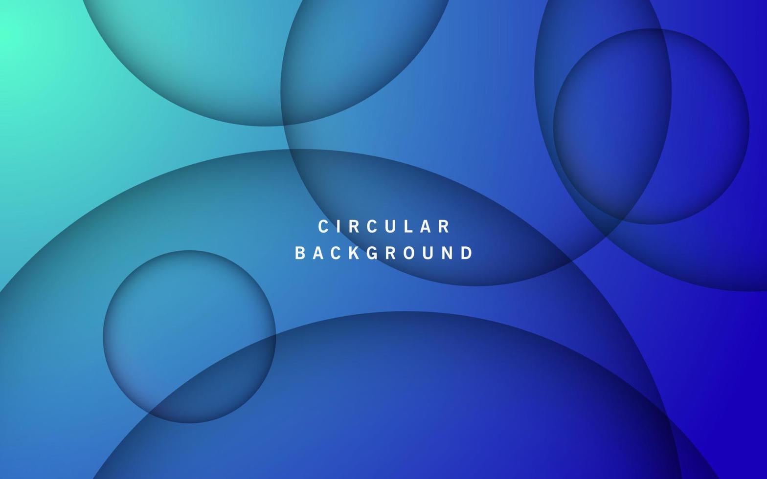 abstract blue green circle shadow and light papercut dimension background, eps10 vector