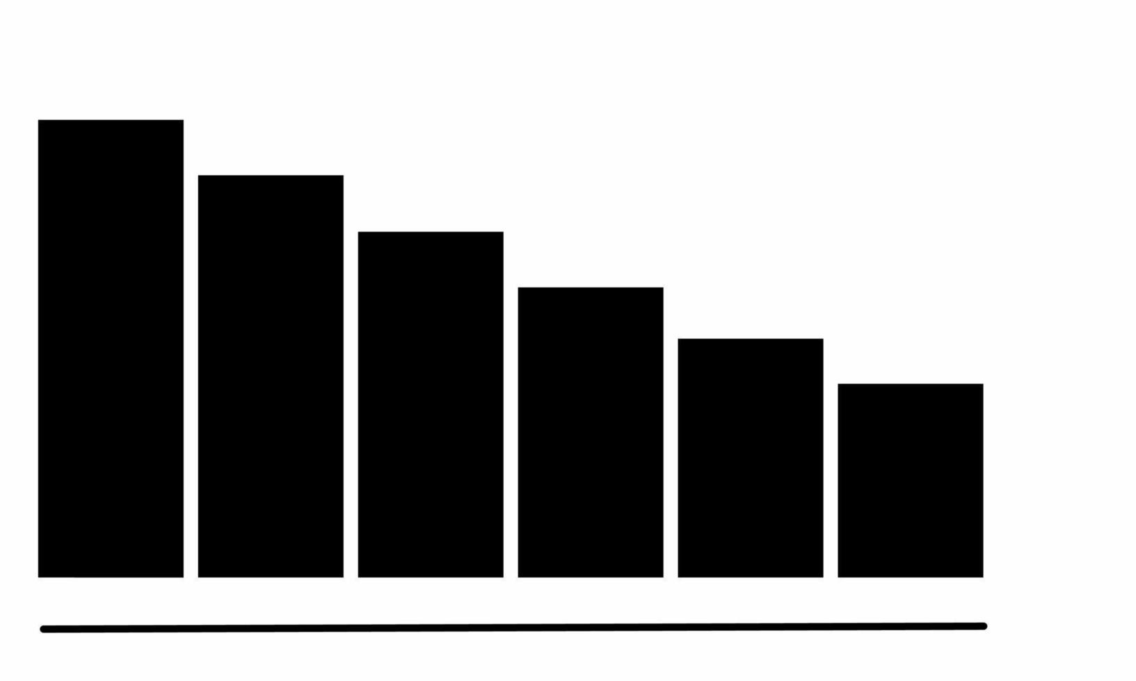 vector illustration, pareto and bar chart, Signal bar strength on communication device.