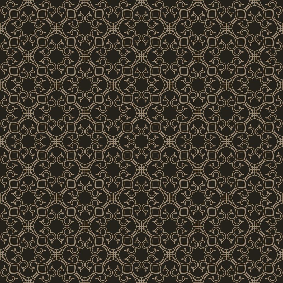 Vintage gold background, embossed metal texture, vector seamless pattern