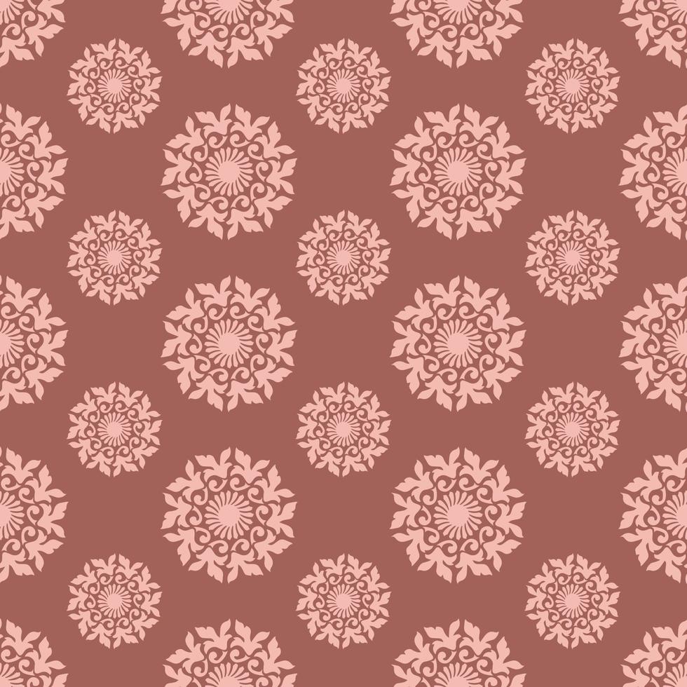 Seamless baroque style damask background vector