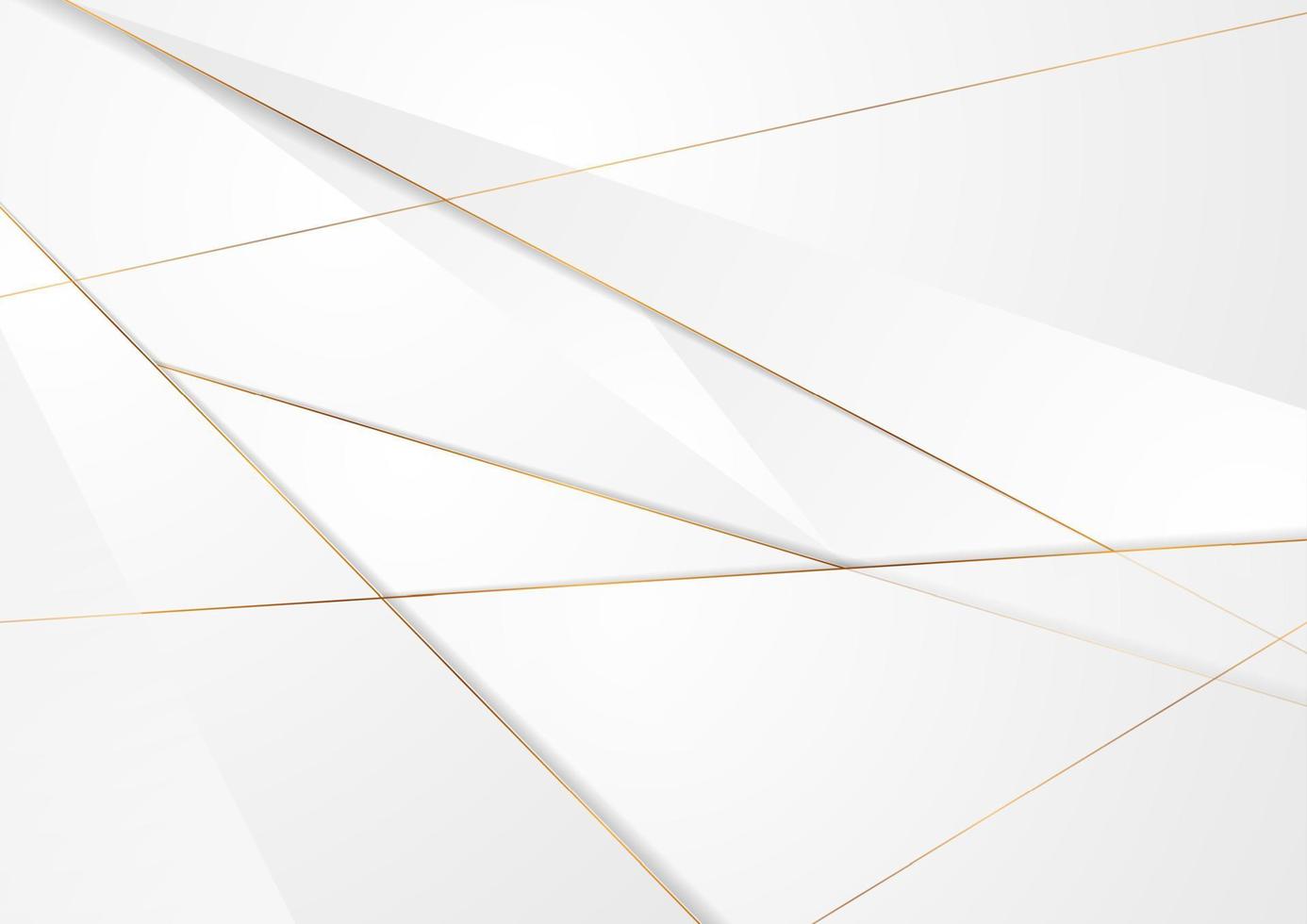 Grey white abstract luxury background with bronze outlines vector