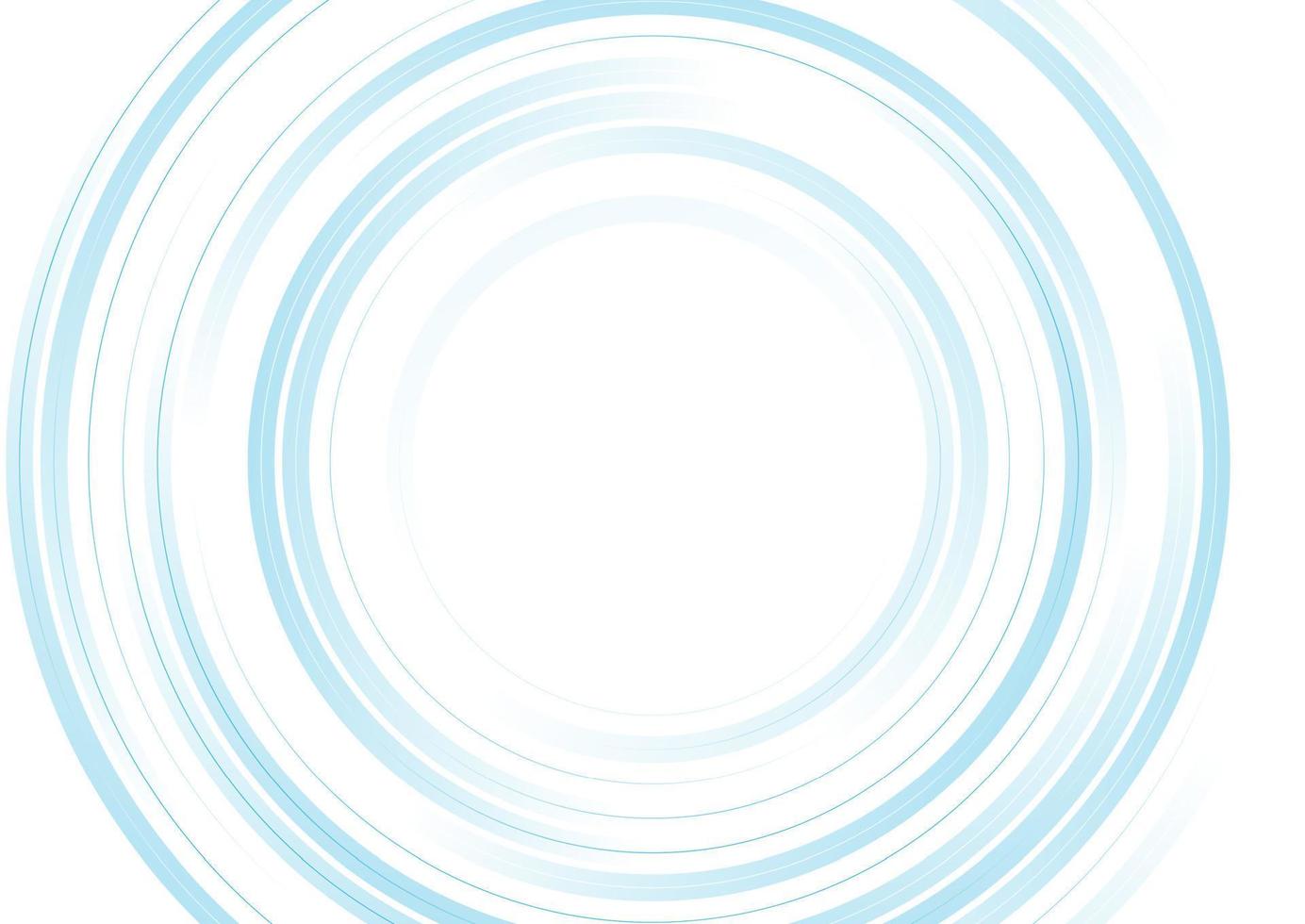 Blue minimal circular lines and stripes abstract tech background vector