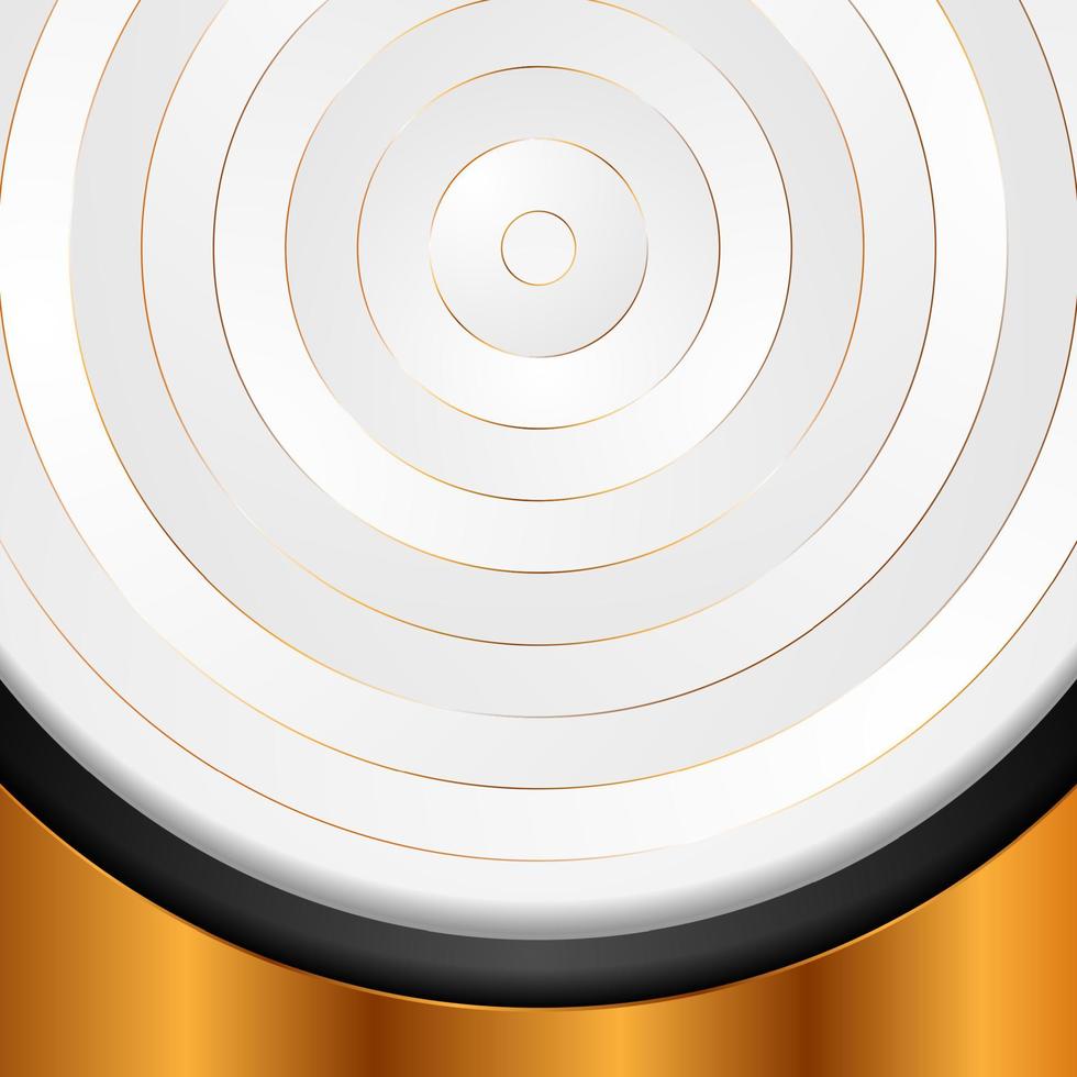 Abstract tech corporate background with bronze rings vector
