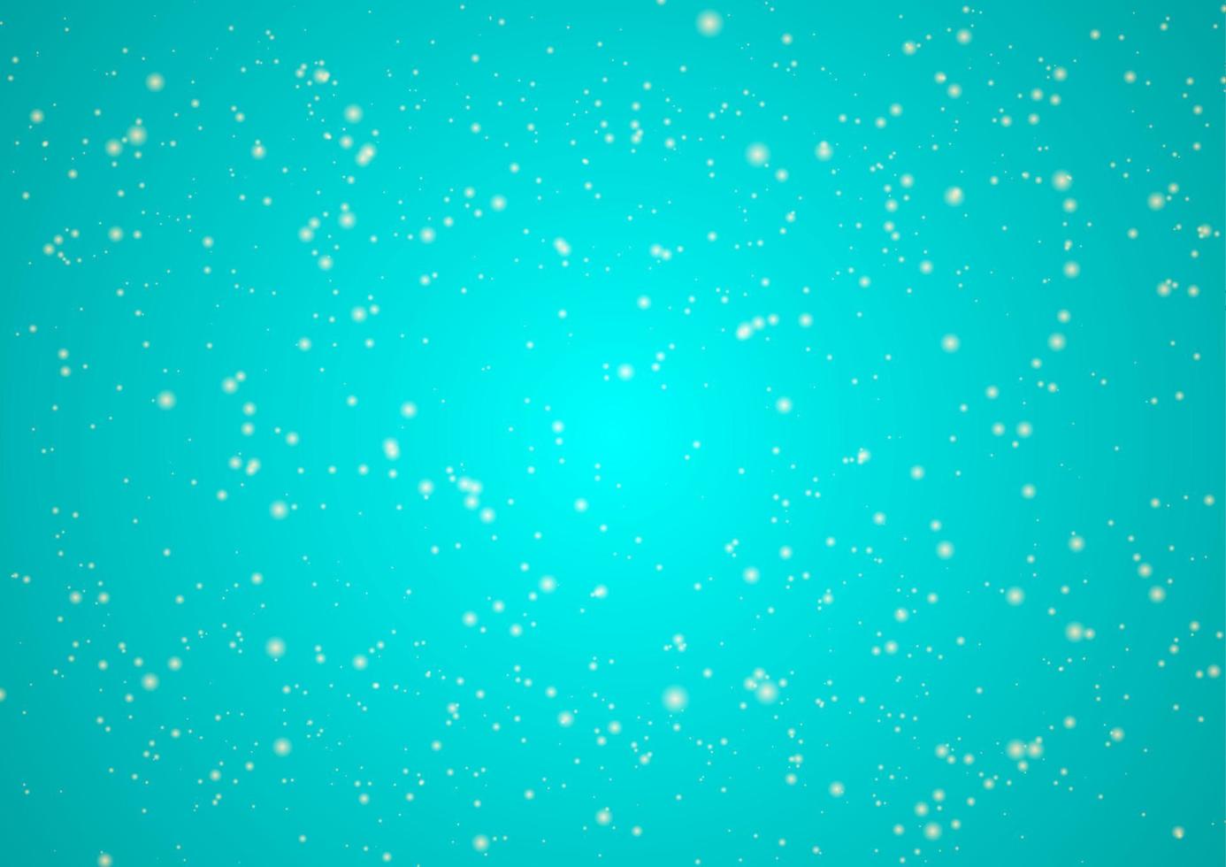 Snow particles on bright turquoise background vector