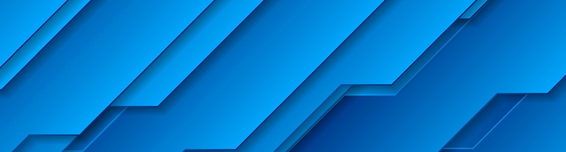 Bright blue abstract technology geometric header banner vector