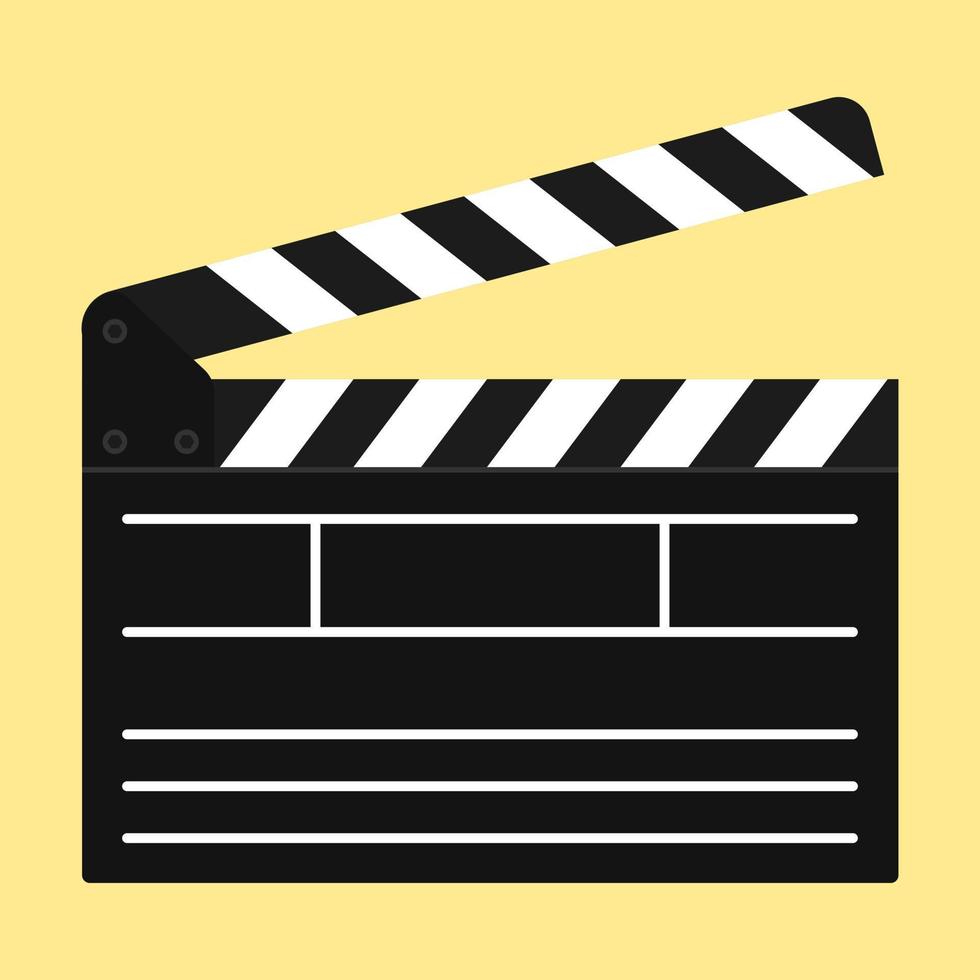 Flat Design Of Clapper Board Illustration vector