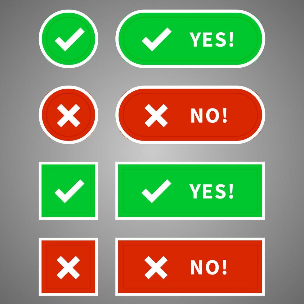 Vector Set of Flat Design Check Marks Icons.