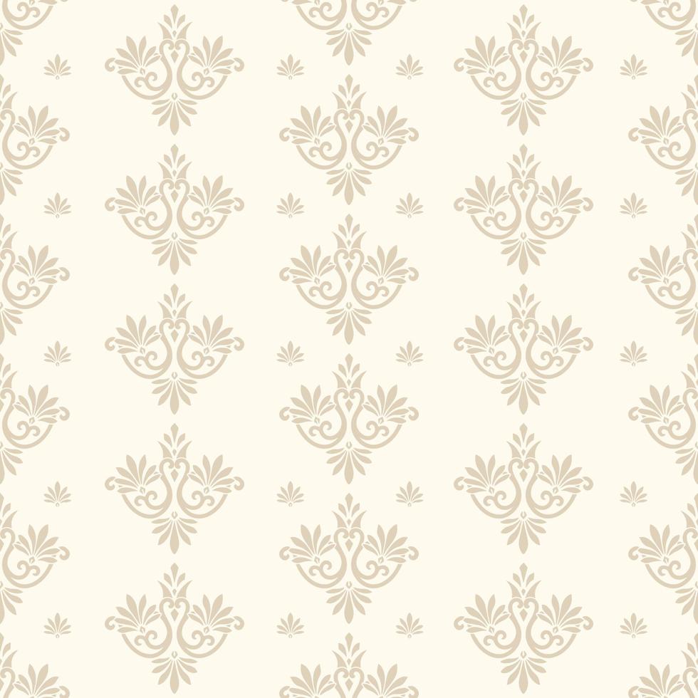 Baroque wallpaper. Seamless vector background of ornate decorative gold leaves in art deco style. Damascus