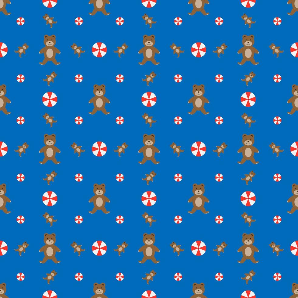Seamless children wallpaper with teddy bears.Vector ilusnration. vector