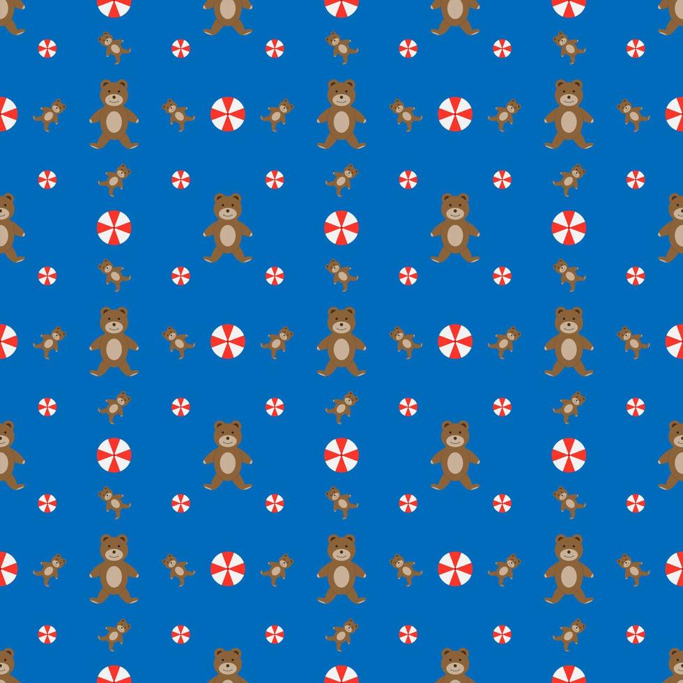 Seamless children wallpaper with teddy bears.Vector ilusnration. vector