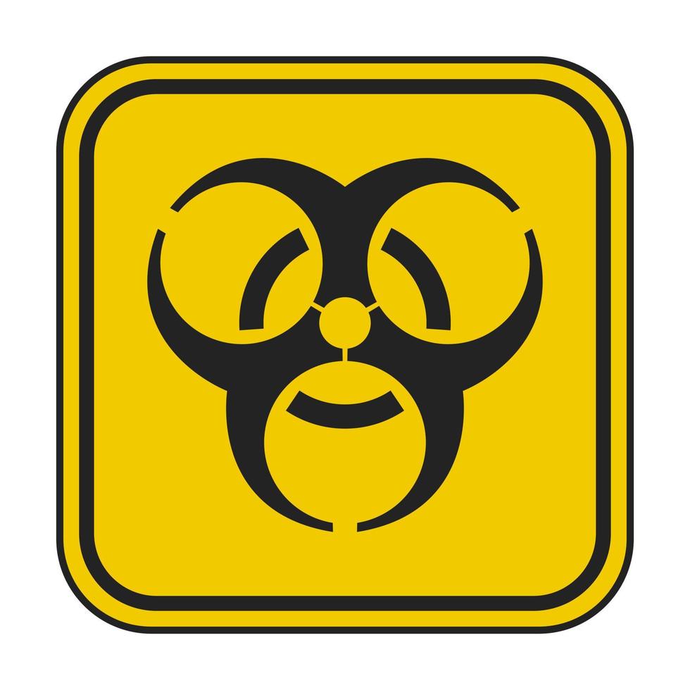 Exclamation danger sign flat icon vector