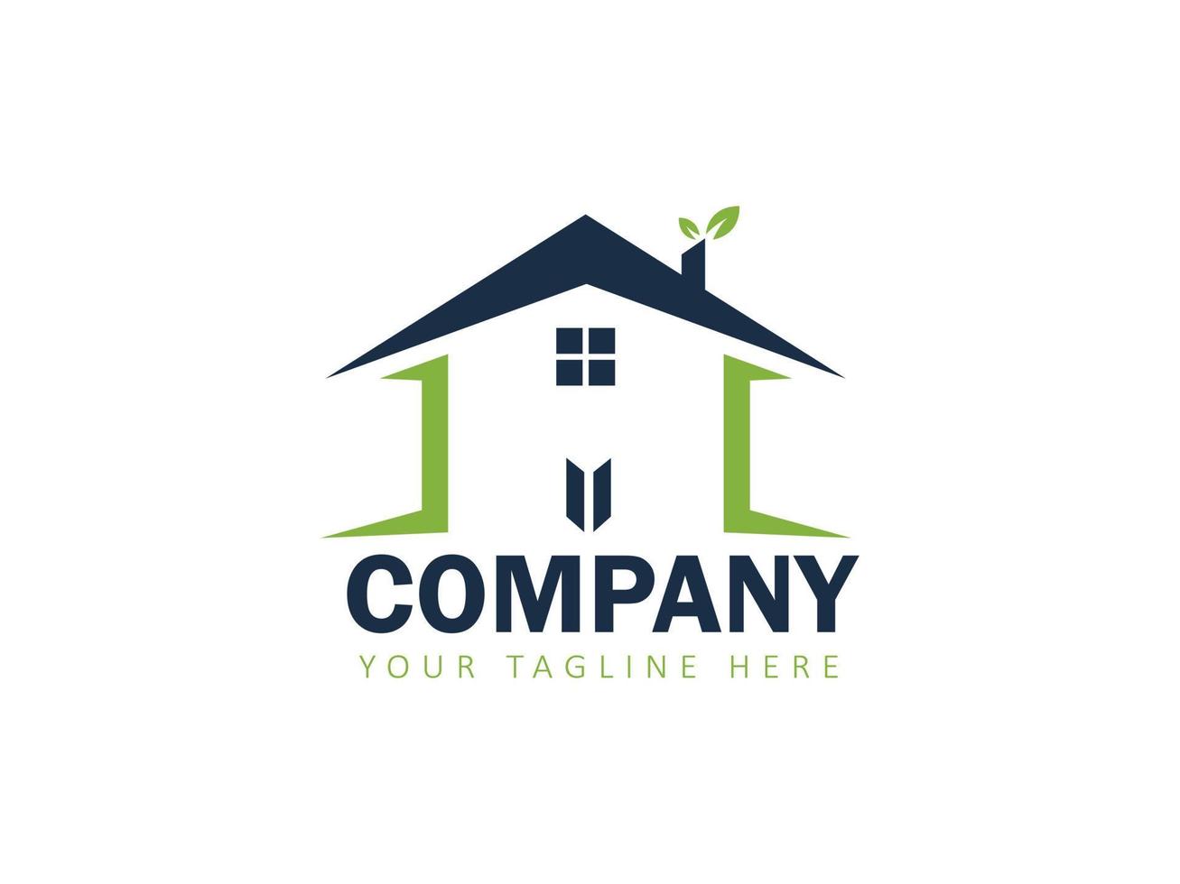 Natural home logo design vector