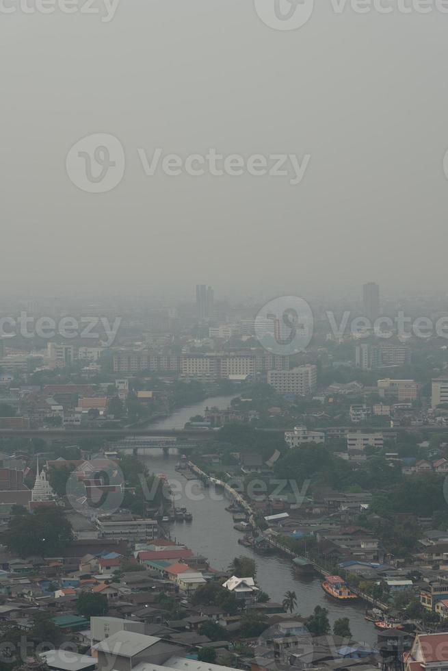 Air Pollution and PM 2.5 Above Dangerous Level in Bangkok Thailand photo