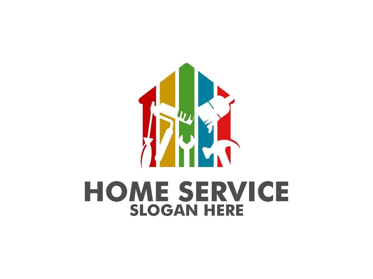 Home service vector logo template. this design suitable for home services and repair