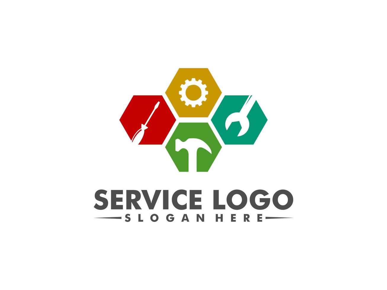 servicios logo plantilla, mantenimiento trabajo icono. vector