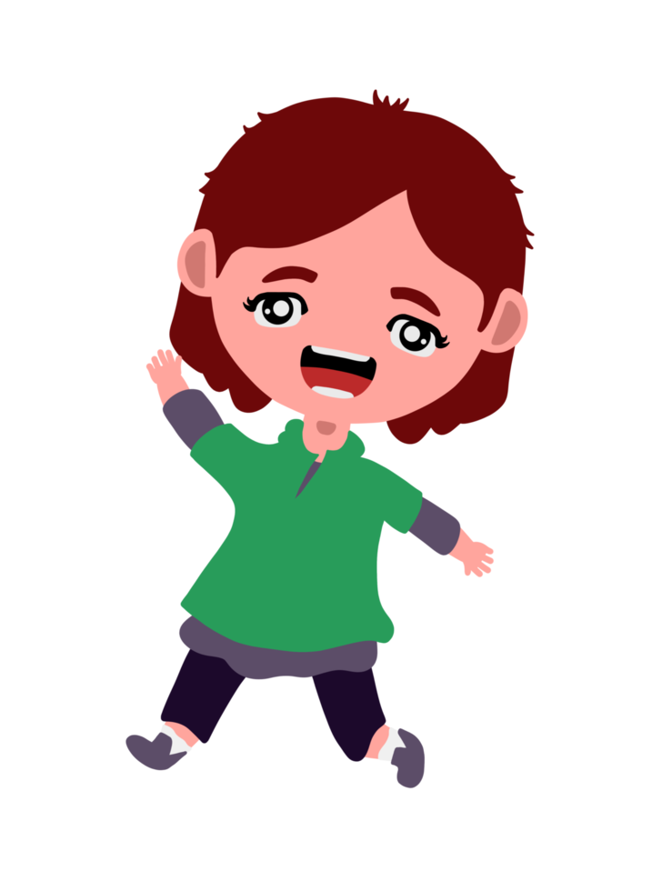 Happy Smile Girl Cartoon Character Cute png