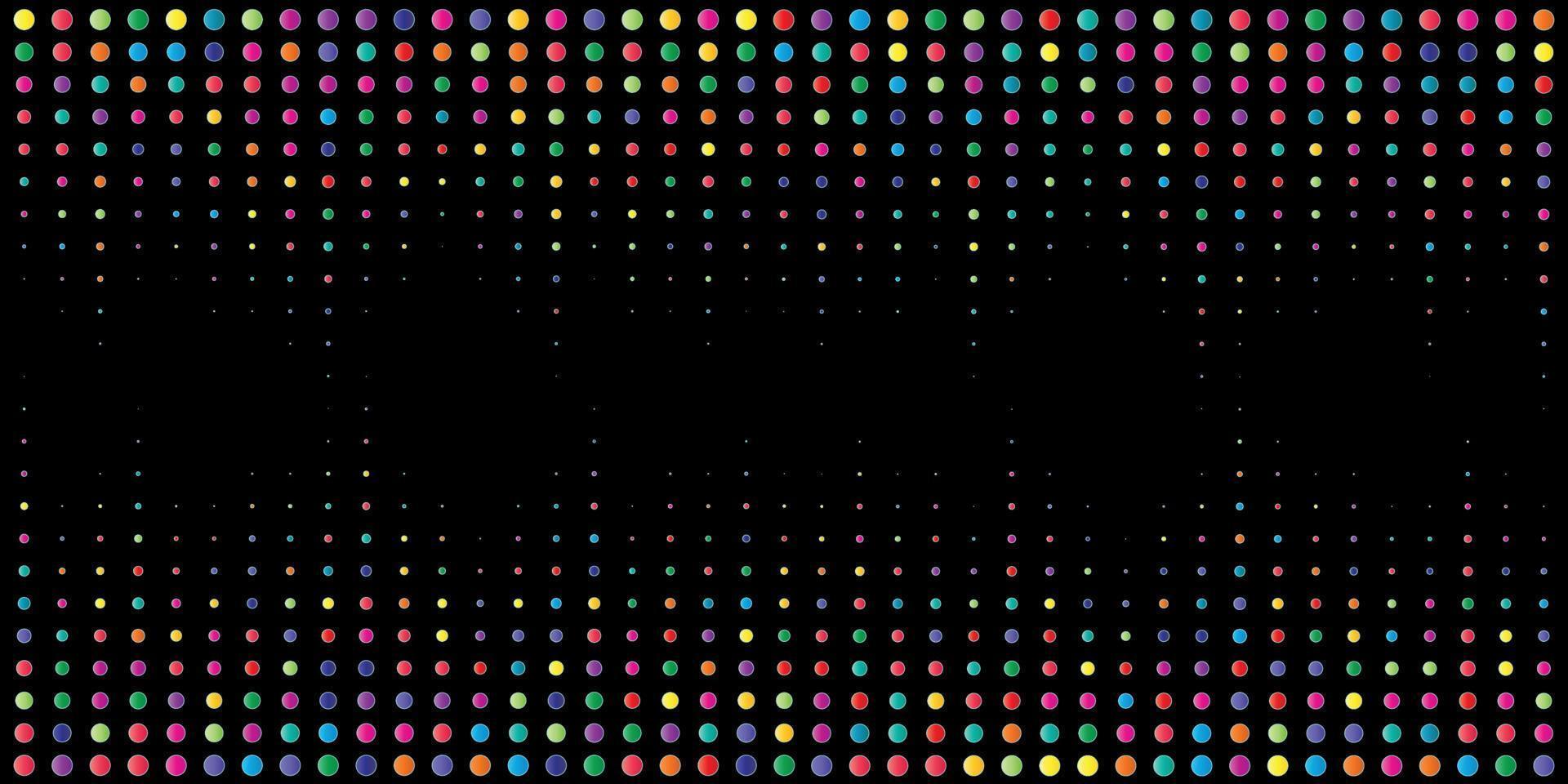 Special background with colored dots on a black background vector