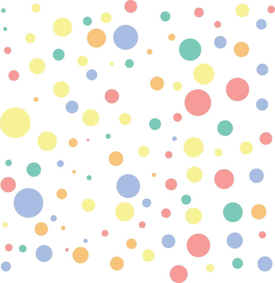 Pattern of colored dots on white background vector