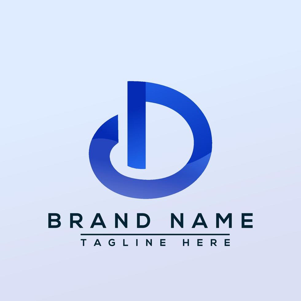 letter D logo. minimal design concept vector