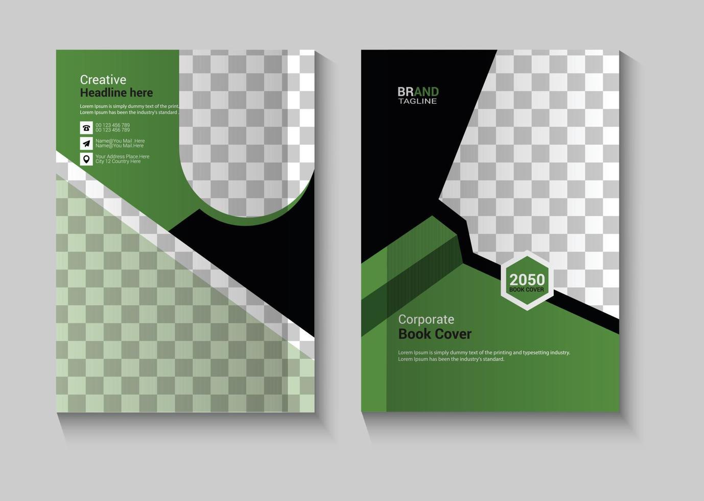 moderno y limpiar negocio libro cubrir diseño vector